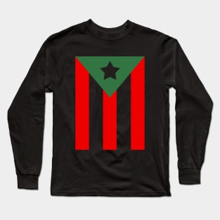 Afro Boricua Puerto Rican Flag Long Sleeve T-Shirt